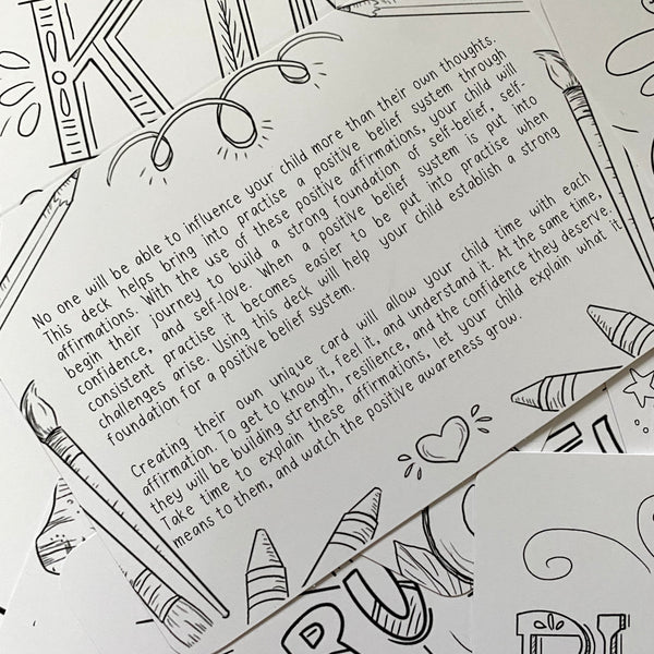"Affirm Big" Colouring Affirmation Deck